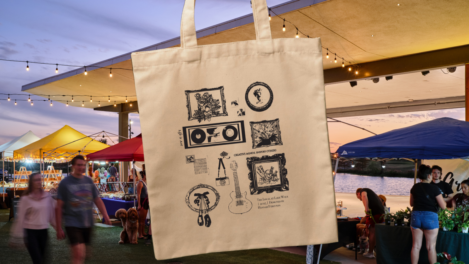 The Local at Lake Walk, This year's new tote bag by local graphic designer