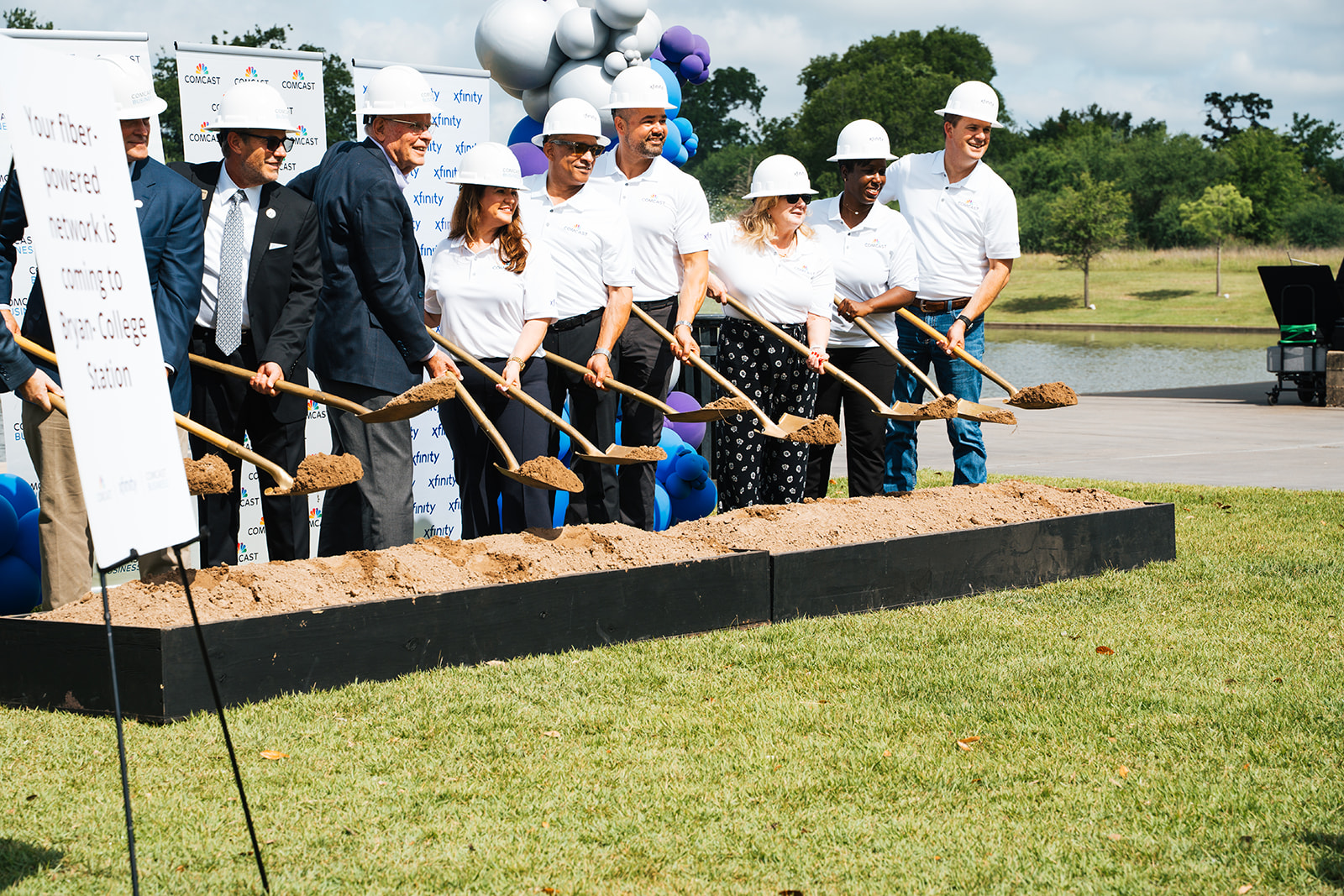 Featured image for “Comcast-Xfinity Launches Fiber Network Across Brazos Valley with Lake Walk Groundbreaking”